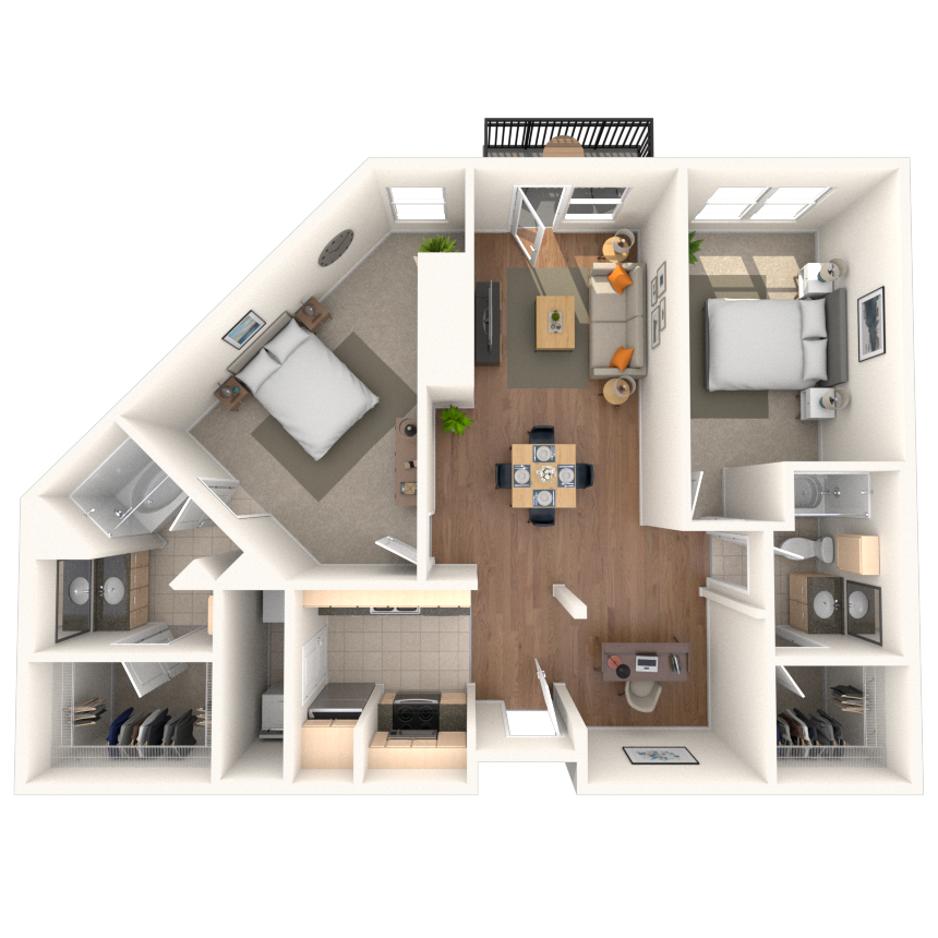 Floorplan image of unit 304